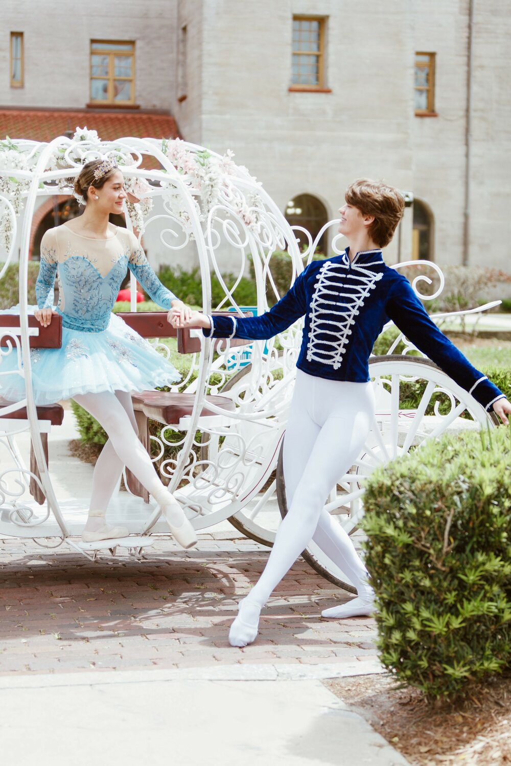Dancers Claudia Mueckay and Jake Karger as Cinderella and the Prince in ‘Cinderella’ to be presented May 20 and 21 at Lewis Auditorium in St. Augustine.